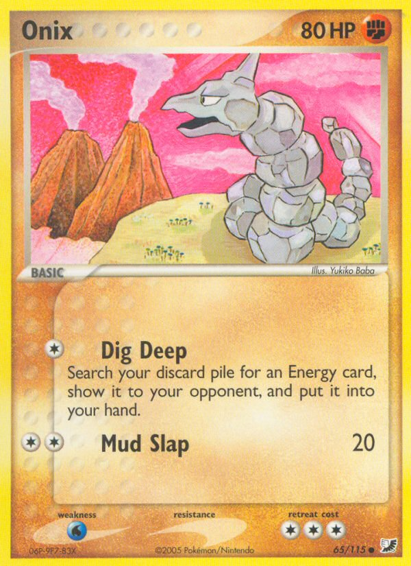 Onix – Unseen Forces 65/115 Pokémon card