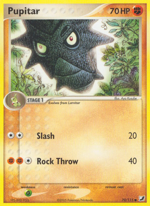 Pupitar – Unseen Forces 70/115 Pokémon card