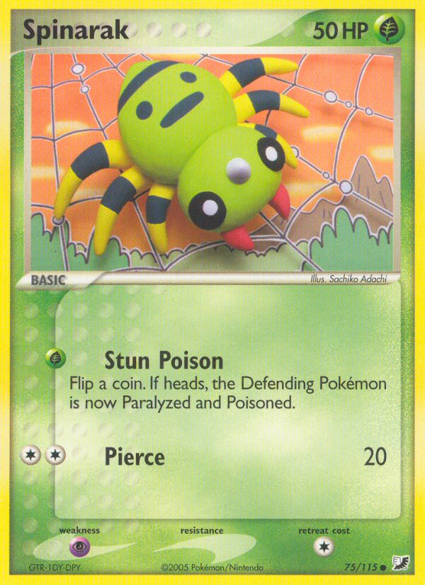 Spinarak – Unseen Forces 75/115 Pokémon card