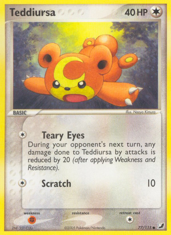 Teddiursa – Unseen Forces 77/115 Pokémon card