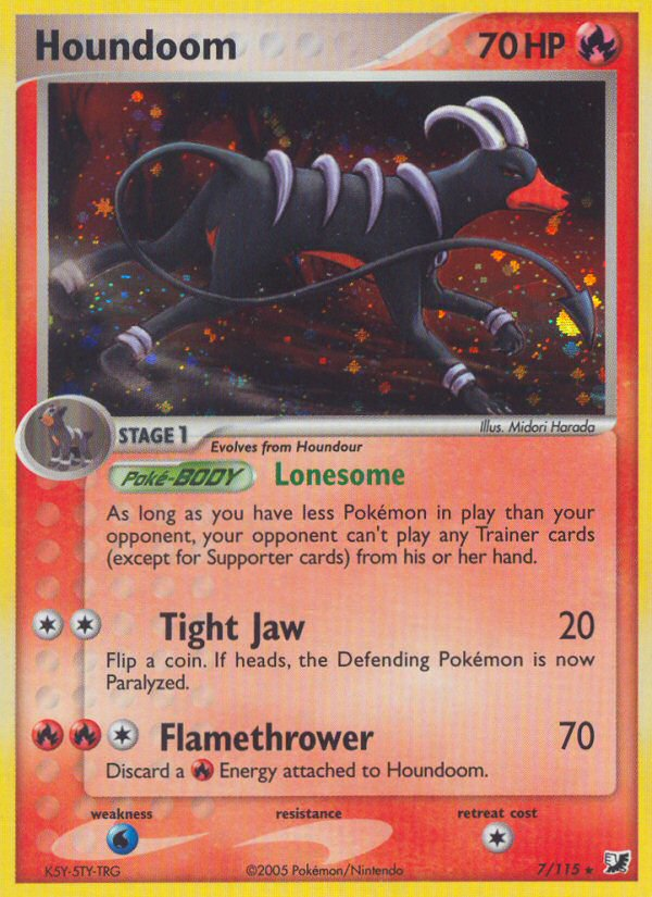 Houndoom – Unseen Forces 7/115 Pokémon card
