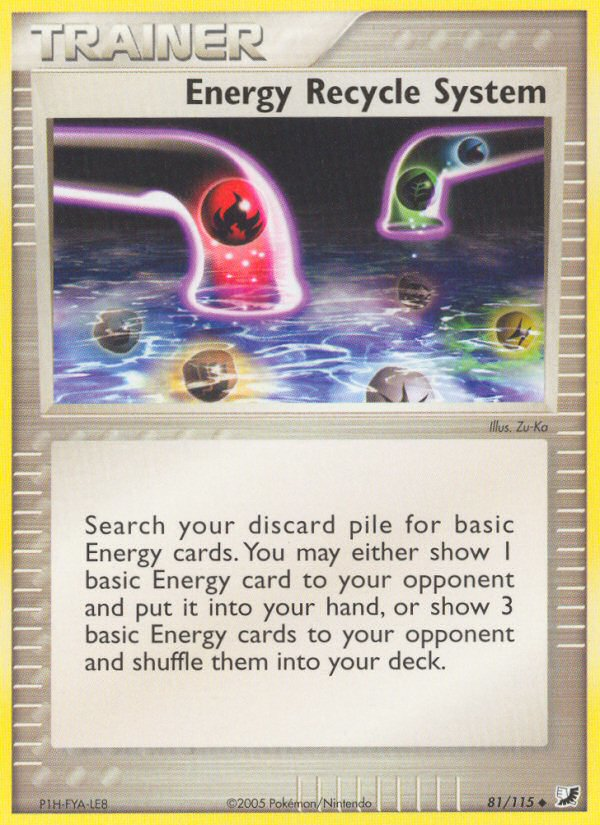 Energy Recycle System – Unseen Forces 81/115 Pokémon card