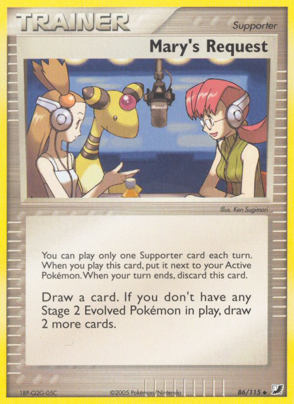 Mary's Request – Unseen Forces 86/115 Pokémon card