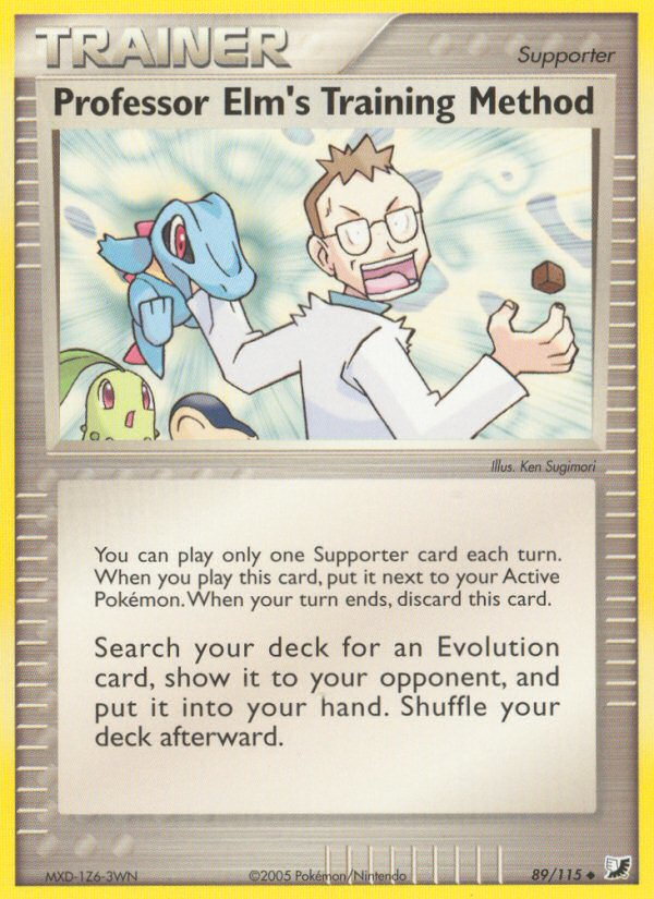 Professor Elm's Training Method – Unseen Forces 89/115 Pokémon card
