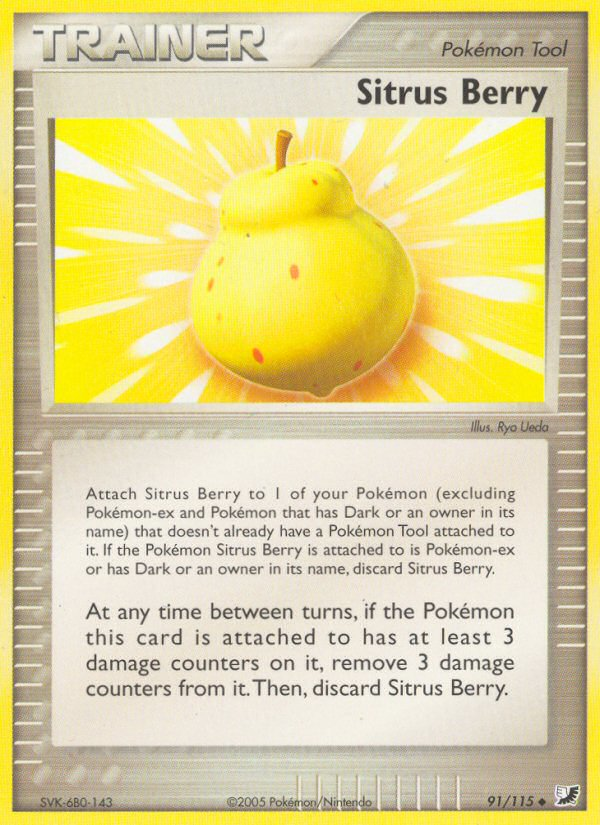 Sitrus Berry – Unseen Forces 91/115 Pokémon card