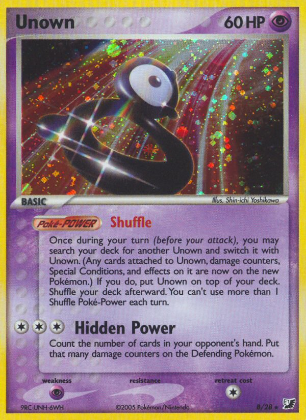 Unown – Unseen Forces B/28 Pokémon card