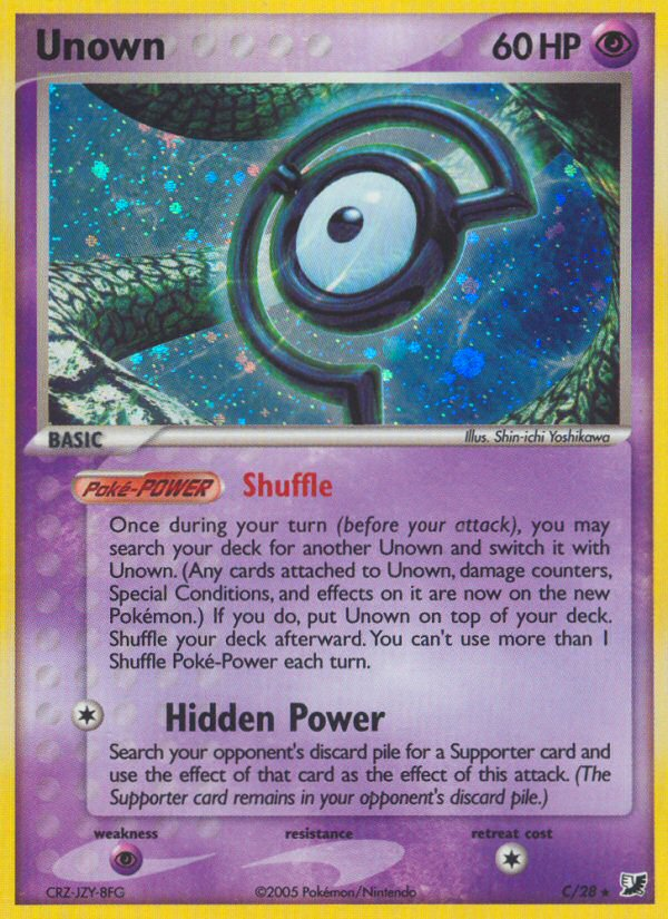 Unown – Unseen Forces C/28 Pokémon card