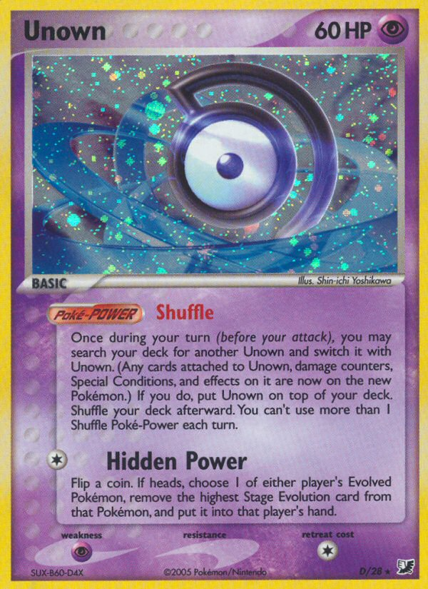 Unown – Unseen Forces D/28 Pokémon card