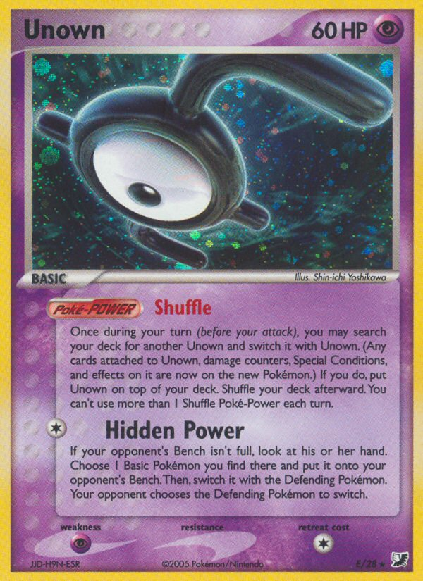 Unown – Unseen Forces E/28 Pokémon card