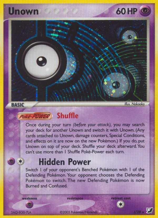 Unown – Unseen Forces I/28 Pokémon card