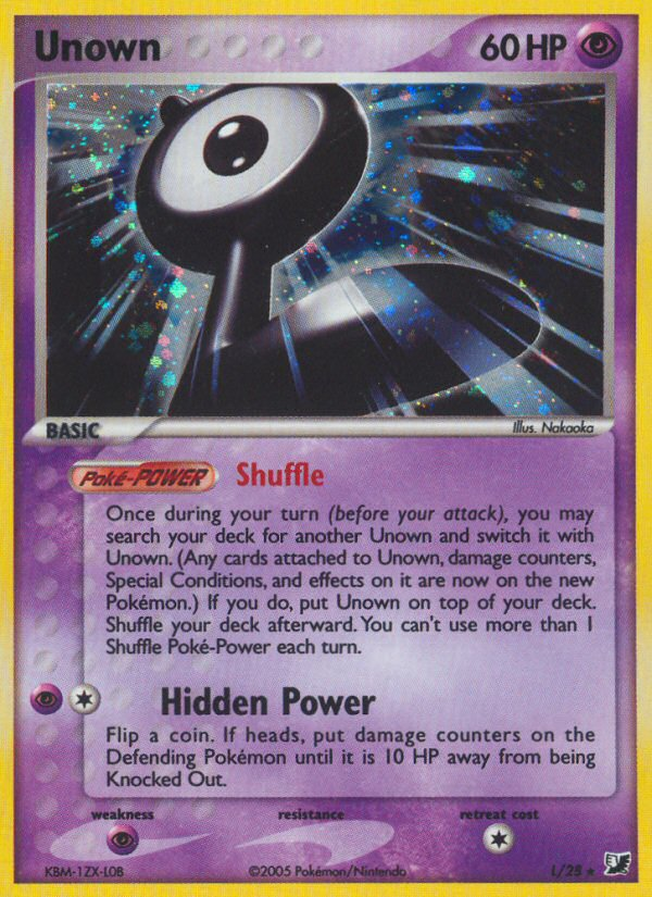 Unown – Unseen Forces L/28 Pokémon card