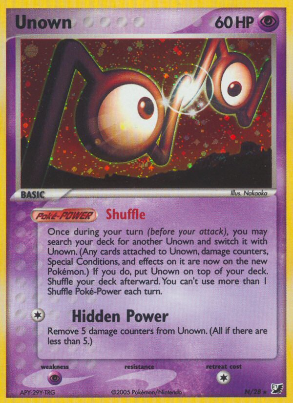 Unown – Unseen Forces N/28 Pokémon card
