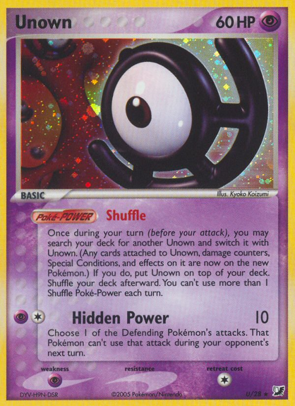 Unown – Unseen Forces U/28 Pokémon card