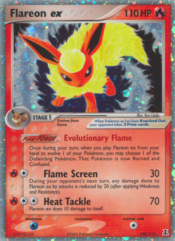 Flareon ex – Delta Species 108/113 Pokémon card
