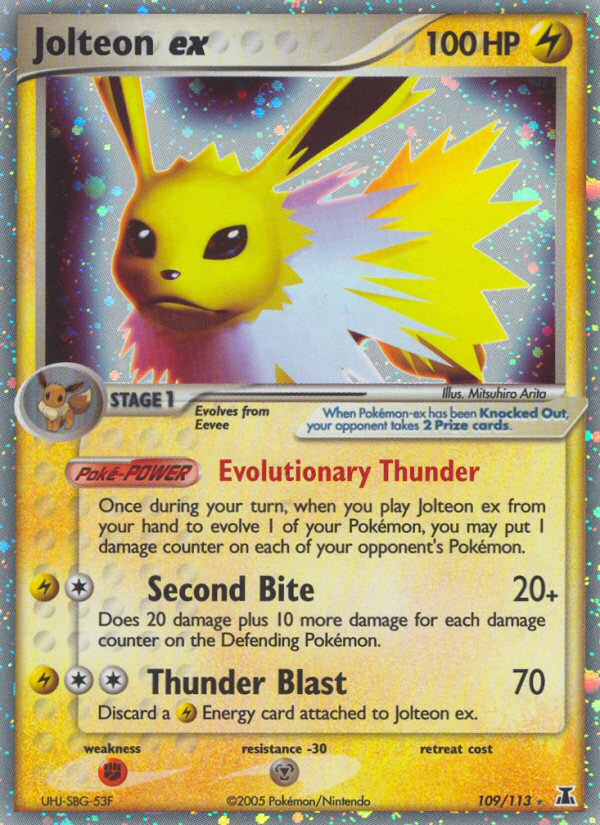Jolteon ex – Delta Species 109/113 Pokémon card
