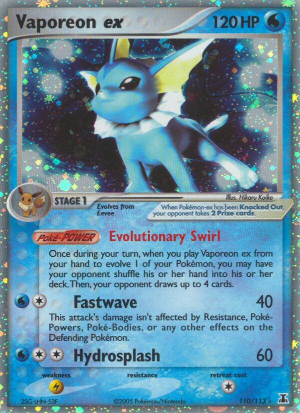 Vaporeon ex – Delta Species 110/113 Pokémon card
