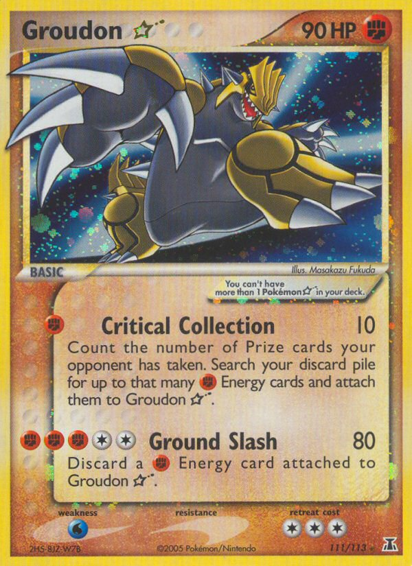 Groudon ☆ – Delta Species 111/113 Pokémon card