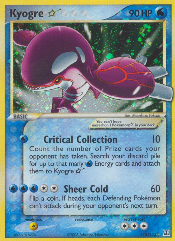 Kyogre ☆ – Delta Species 112/113 Pokémon card