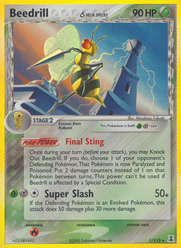 Beedrill δ – Delta Species 1/113 Pokémon card