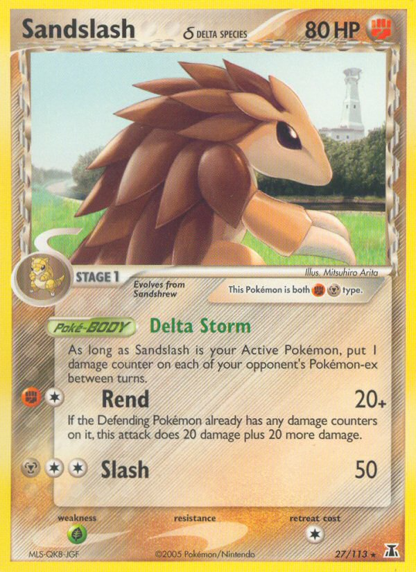 Sandslash δ – Delta Species 27/113 Pokémon card