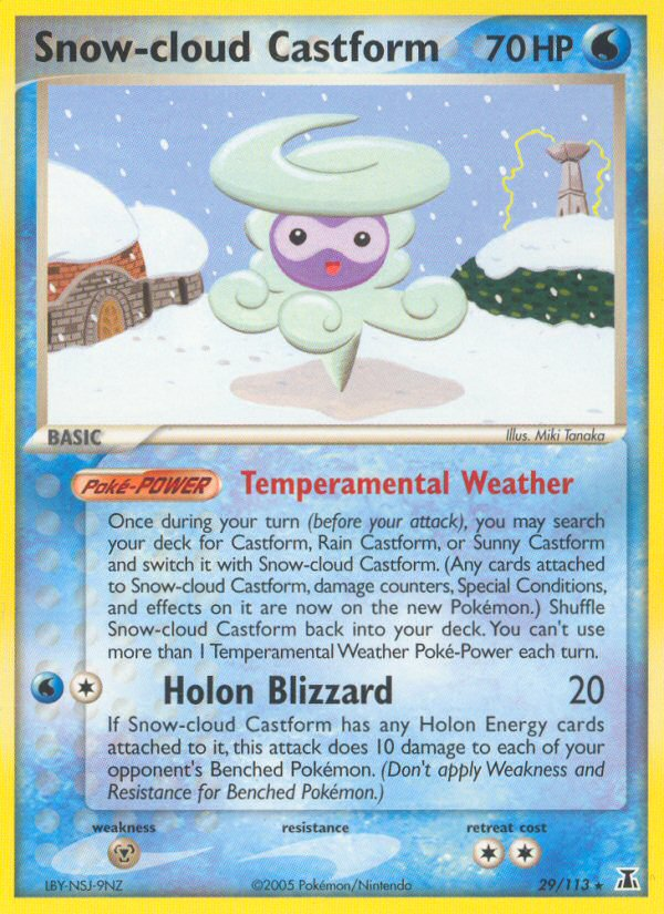 Snow-cloud Castform – Delta Species 29/113 Pokémon card