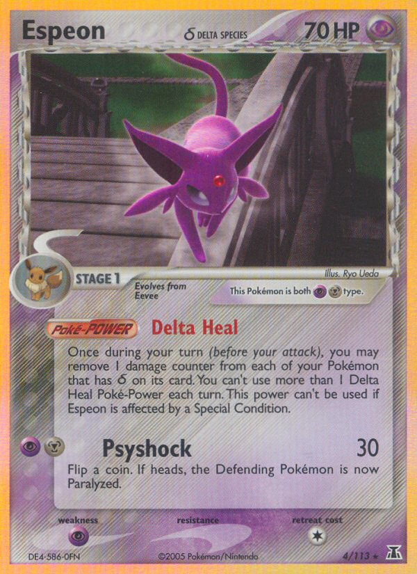 Espeon δ – Delta Species 4/113 Pokémon card
