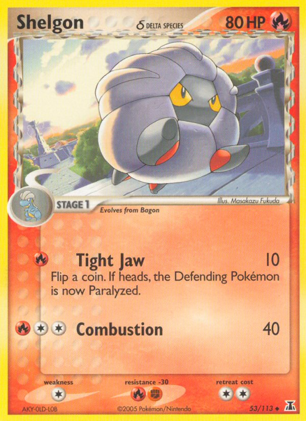 Shelgon δ – Delta Species 53/113 Pokémon card