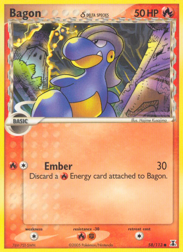 Bagon δ – Delta Species 58/113 Pokémon card