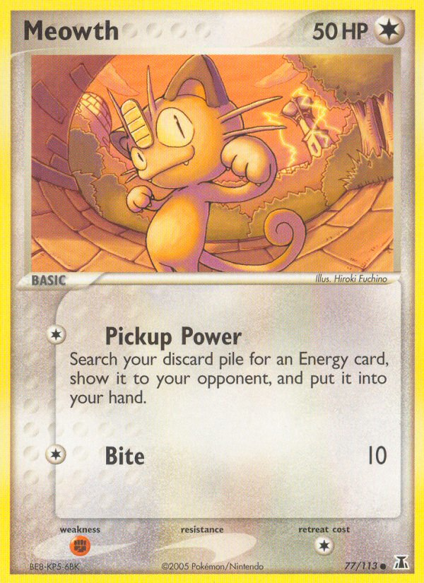 Meowth – Delta Species 77/113 Pokémon card