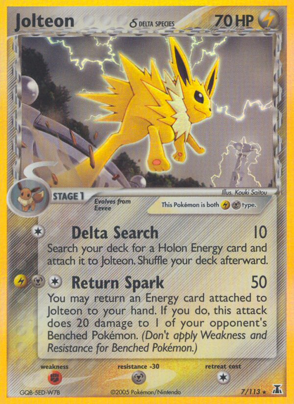 Jolteon δ – Delta Species 7/113 Pokémon card