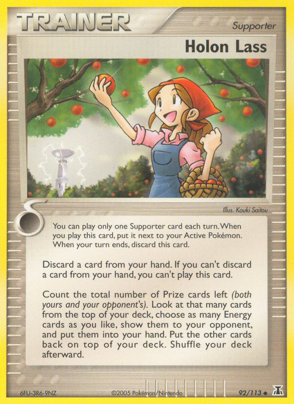 Holon Lass – Delta Species 92/113 Pokémon card