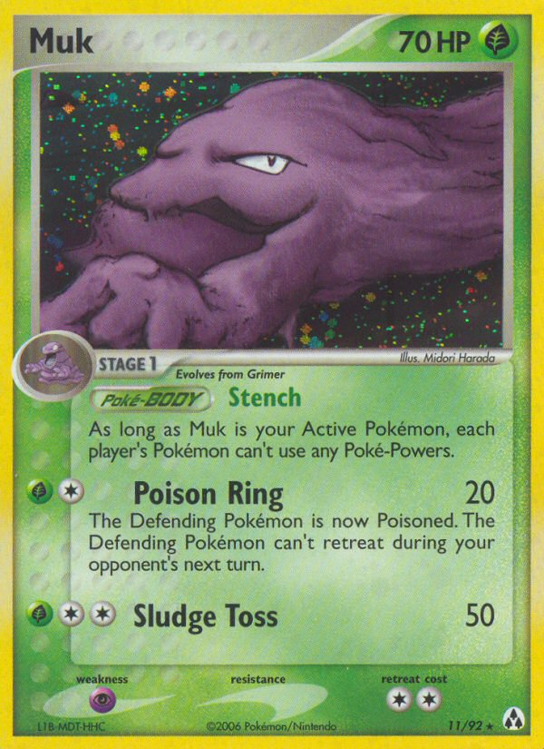 Muk – Legend Maker 11/92 Pokémon card