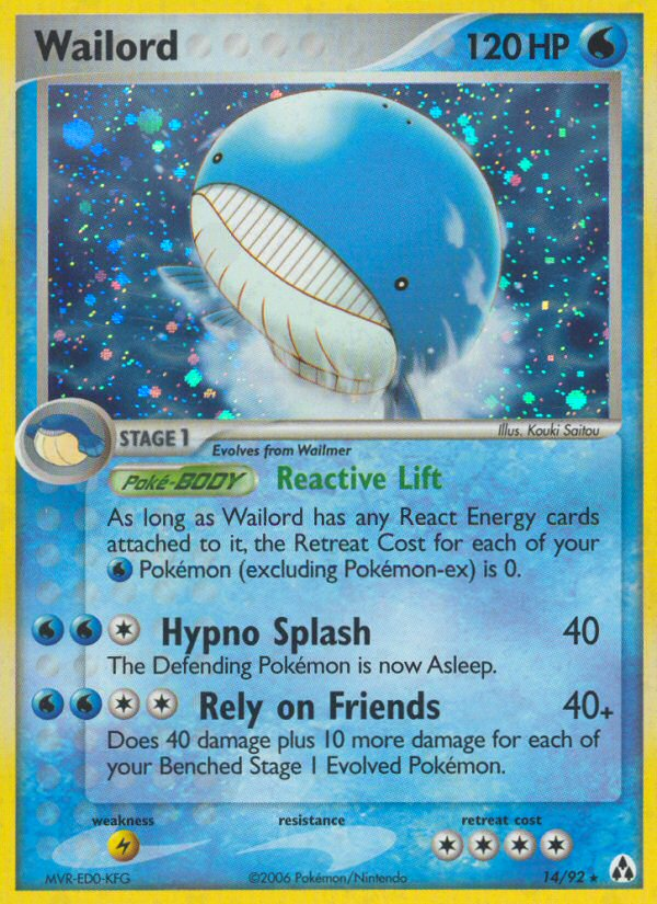 Wailord – Legend Maker 14/92 Pokémon card