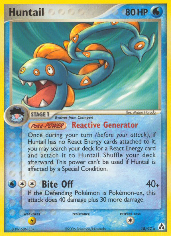 Huntail – Legend Maker 18/92 Pokémon card