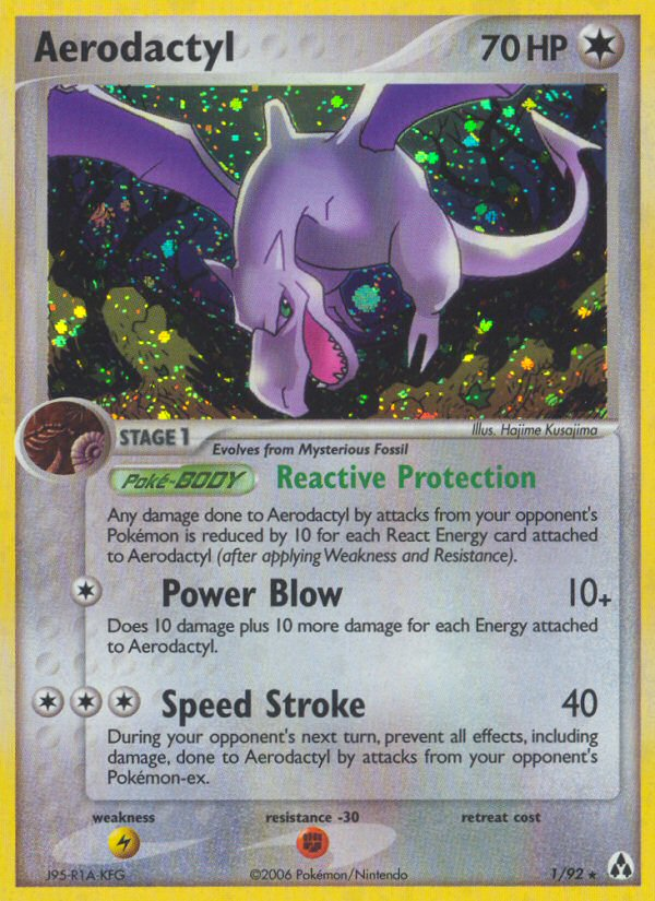 Aerodactyl – Legend Maker 1/92 Pokémon card