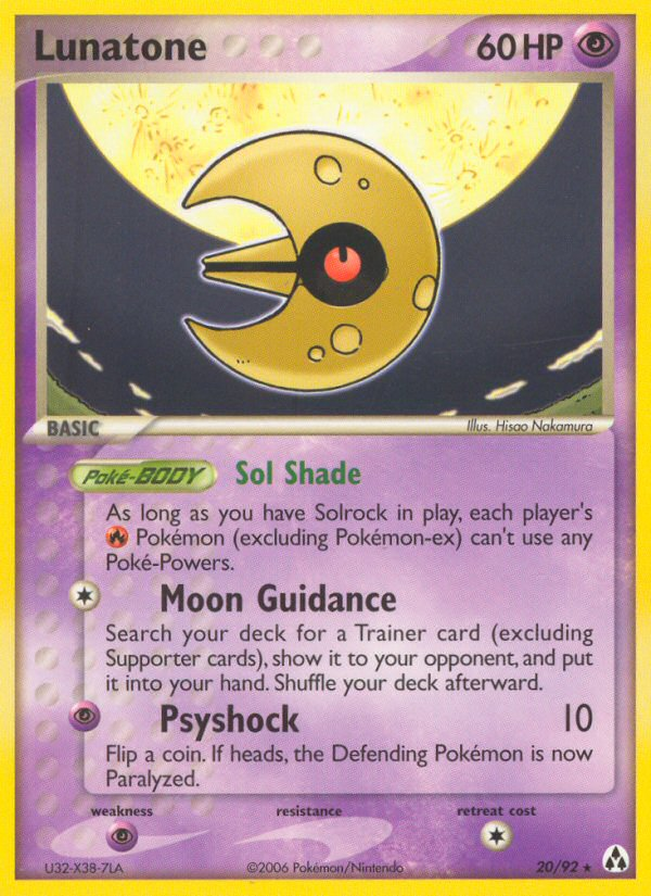 Lunatone – Legend Maker 20/92 Pokémon card