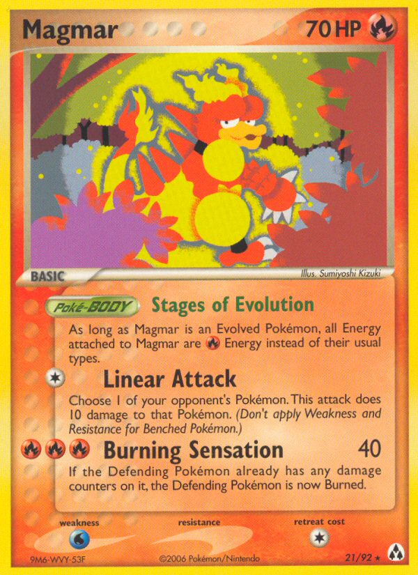 Magmar – Legend Maker 21/92 Pokémon card