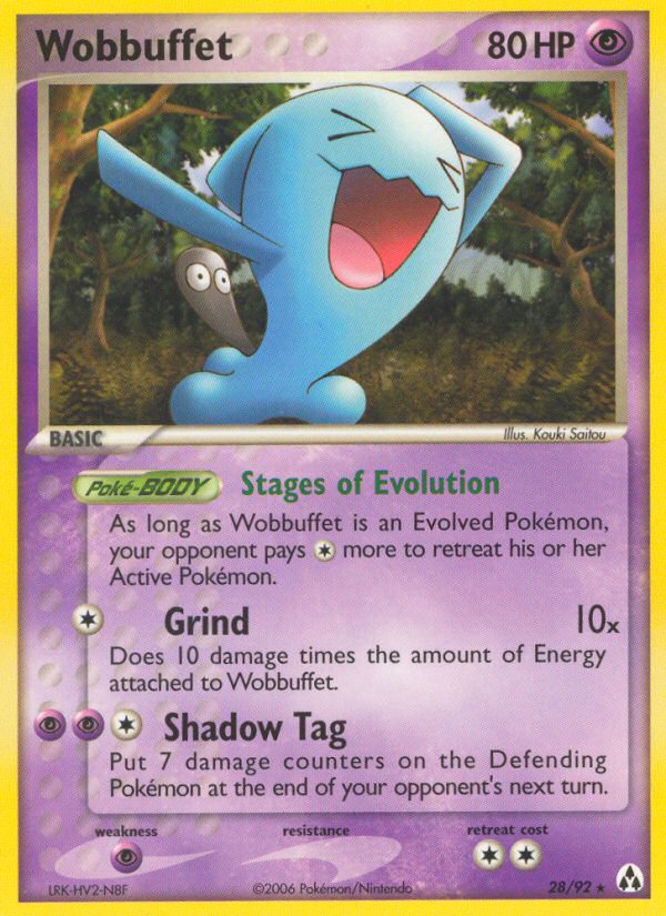 Wobbuffet – Legend Maker 28/92 Pokémon card