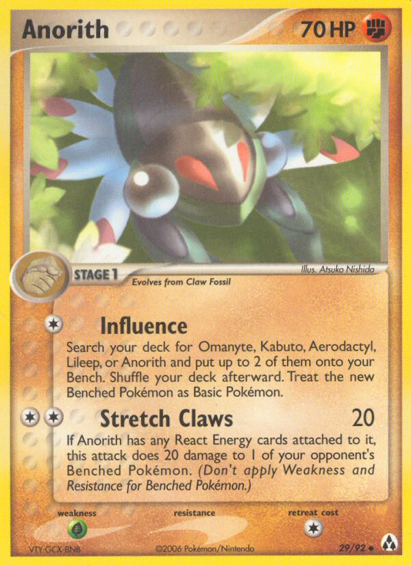 Anorith – Legend Maker 29/92 Pokémon card