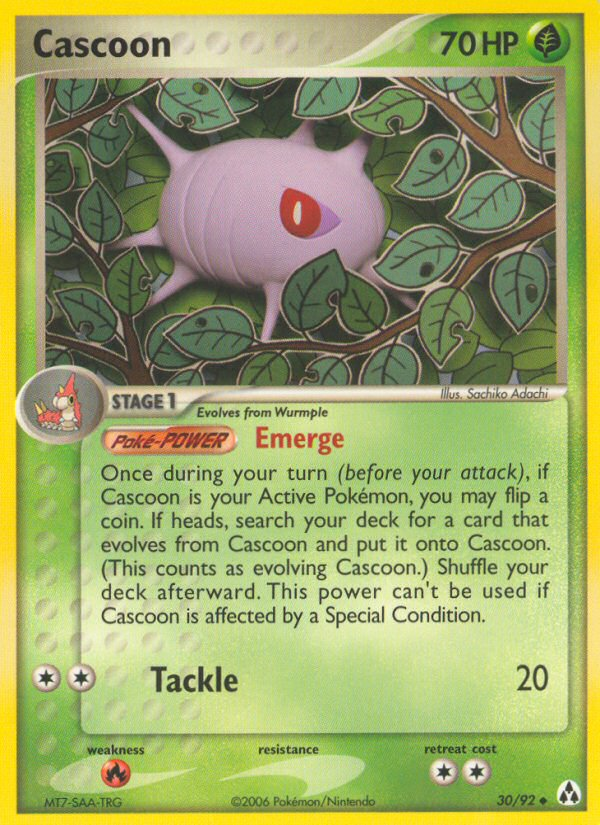 Cascoon – Legend Maker 30/92 Pokémon card
