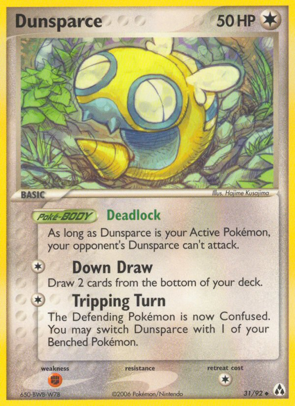 Dunsparce – Legend Maker 31/92 Pokémon card