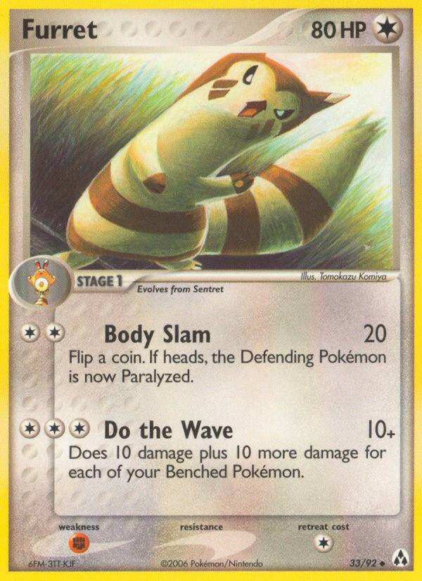 Furret – Legend Maker 33/92 Pokémon card