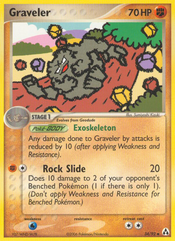 Graveler – Legend Maker 34/92 Pokémon card