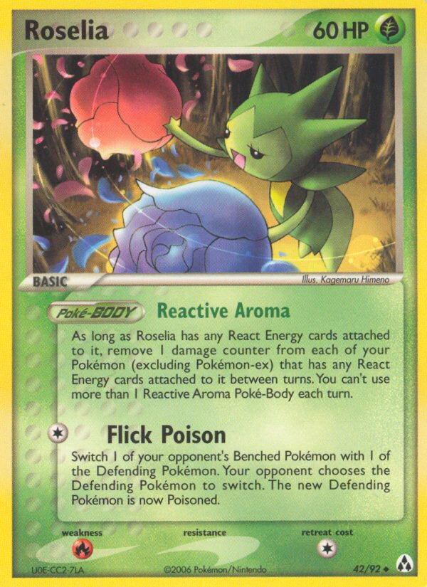 Roselia – Legend Maker 42/92 Pokémon card
