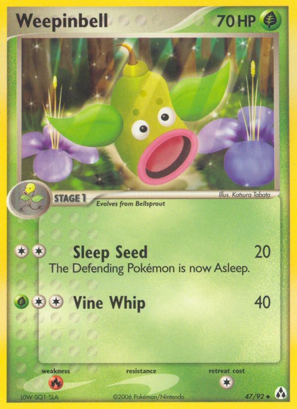 Weepinbell – Legend Maker 47/92 Pokémon card