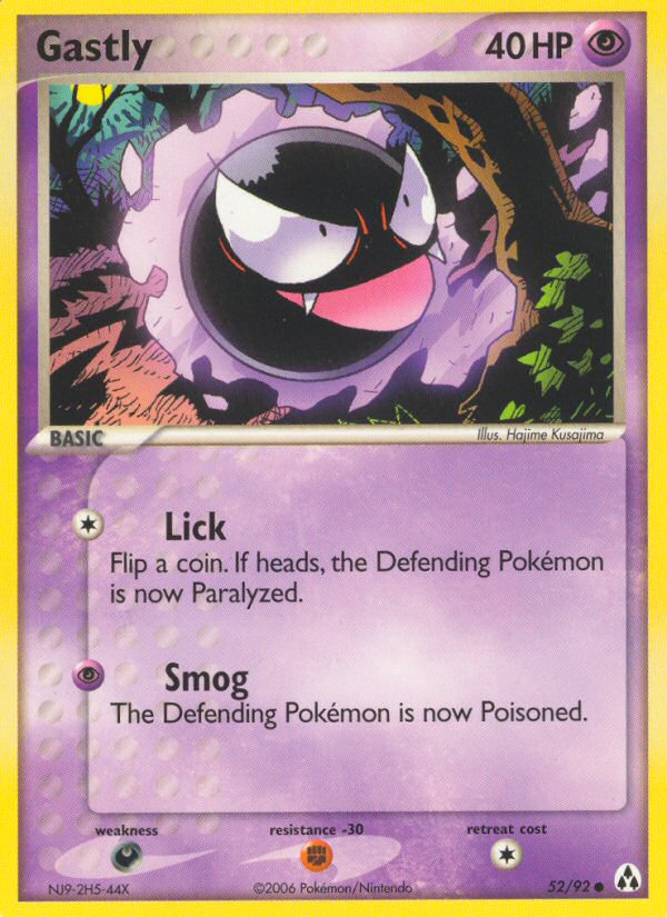 Gastly – Legend Maker 52/92 Pokémon card
