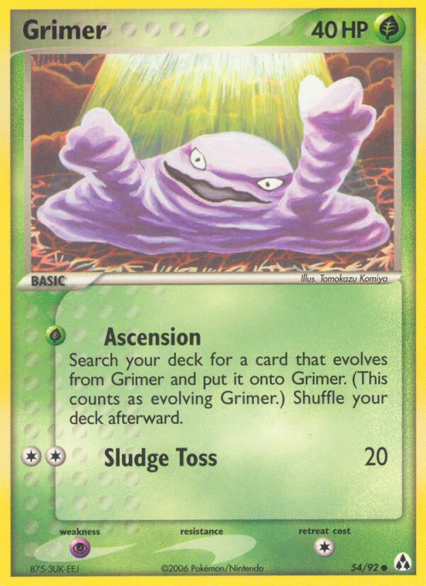 Grimer – Legend Maker 54/92 Pokémon card