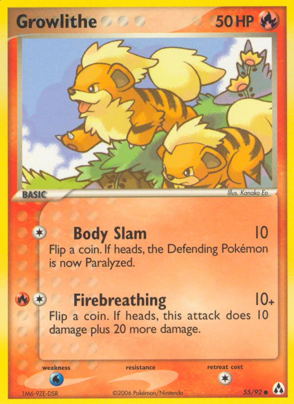 Growlithe – Legend Maker 55/92 Pokémon card