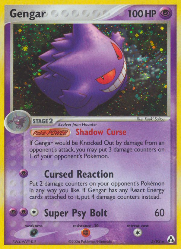 Gengar – Legend Maker 5/92 Pokémon card