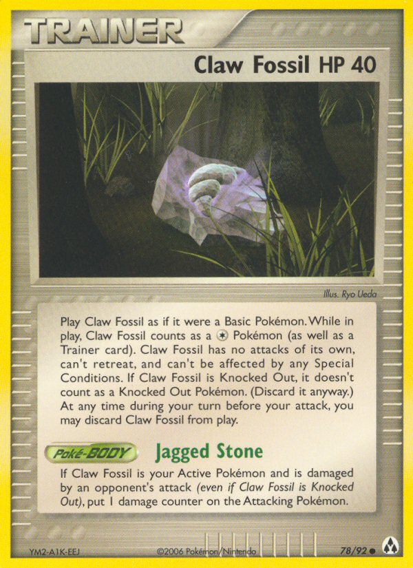 Claw Fossil – Legend Maker 78/92 Pokémon card